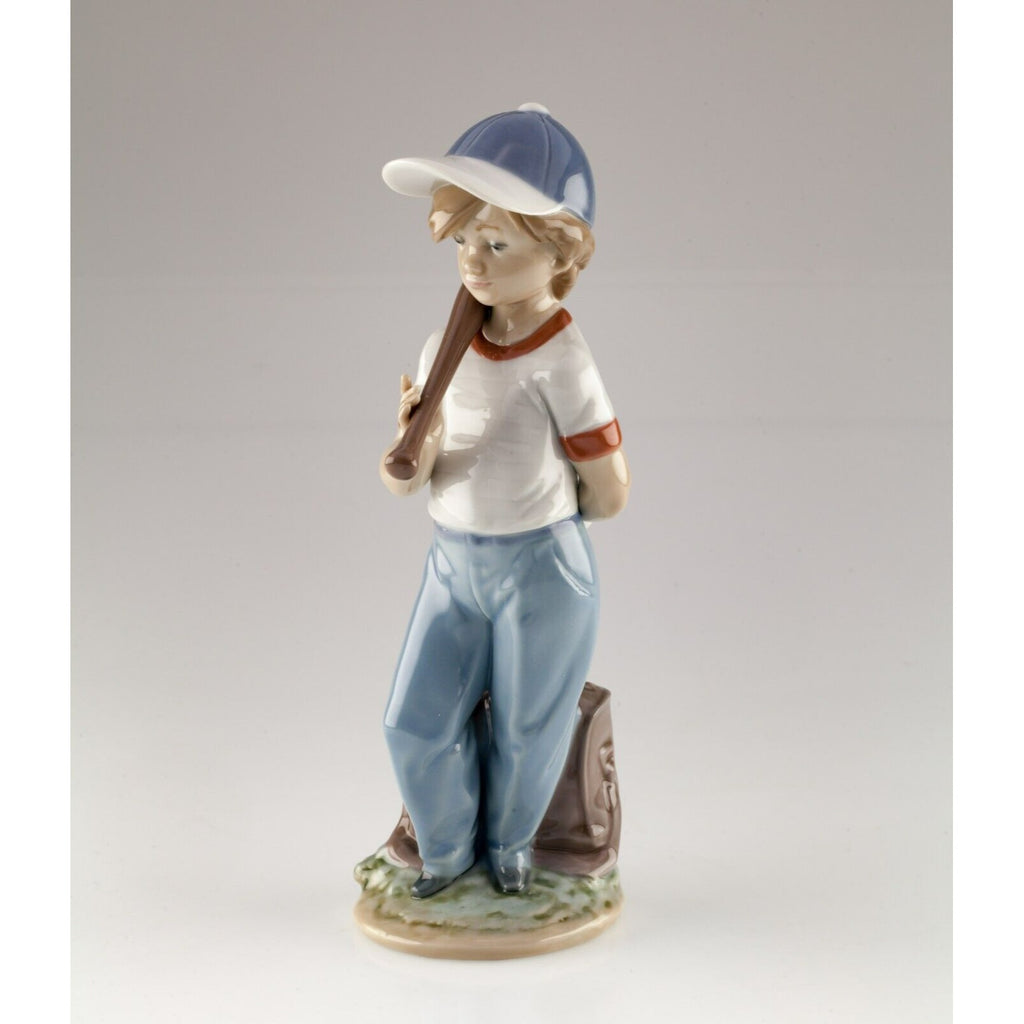 Lladro "Can I Play?" Porcelain Baseball Boy Figurine w/ Box 7610