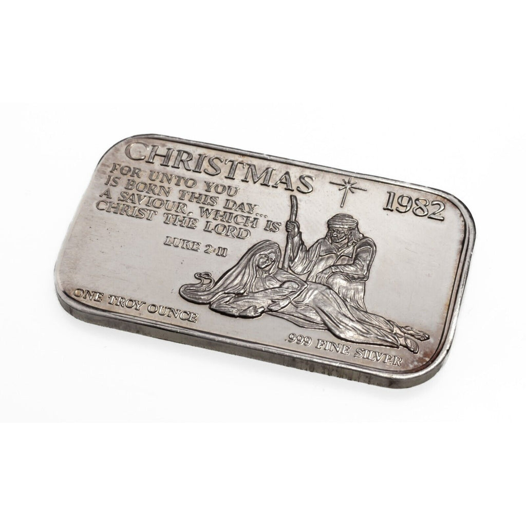 Christmas 1982 - Virgil Marshall Mint 1 oz. Silver Art Bar