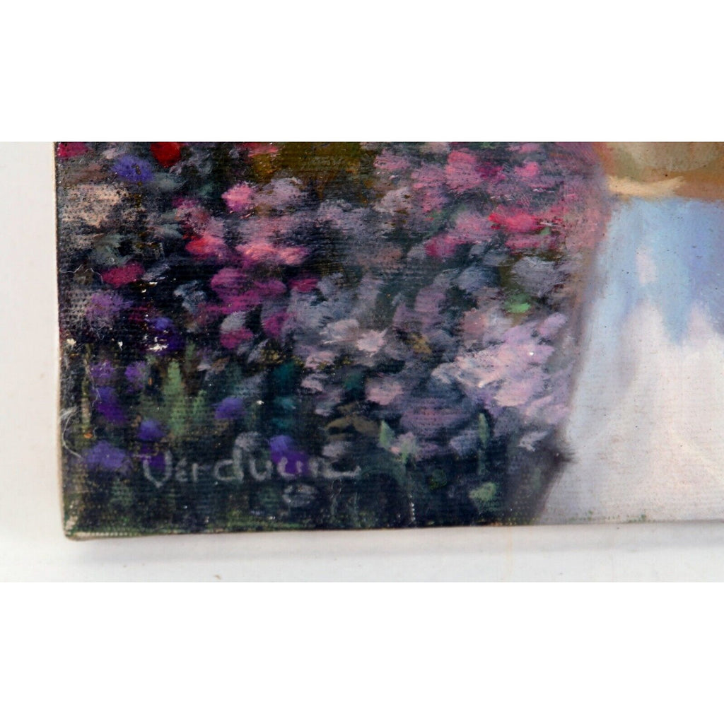 PICKING FLOWERS BY VERDUGO OIL ON CANVAS UNFRAMED 12" x 9"
