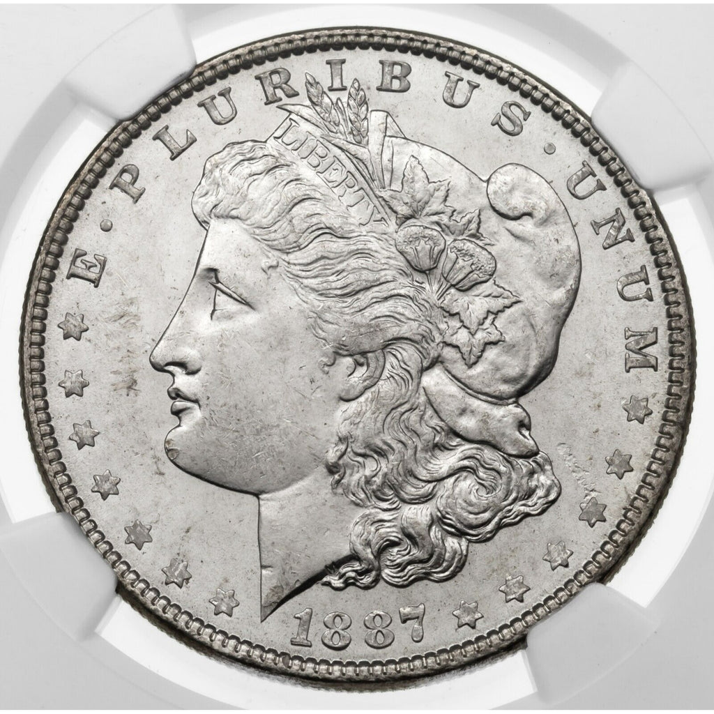 1887 $1 Silver Morgan Dollar Graded by NGC as MS-63 McClaren Collection