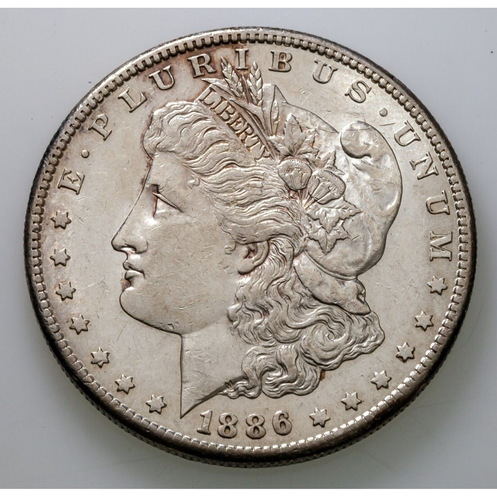 1886-S $1 Silver Morgan Dollar in AU Condition, Nice Eye Appeal Excellent Luster