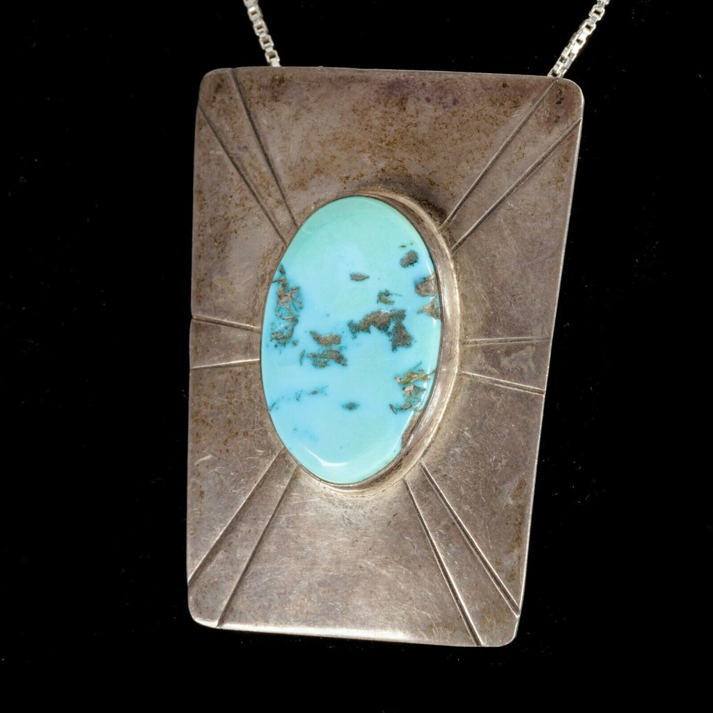 Vintage R.A. Begay Sterling Silver & Turquoise Bolo Tie 20g.