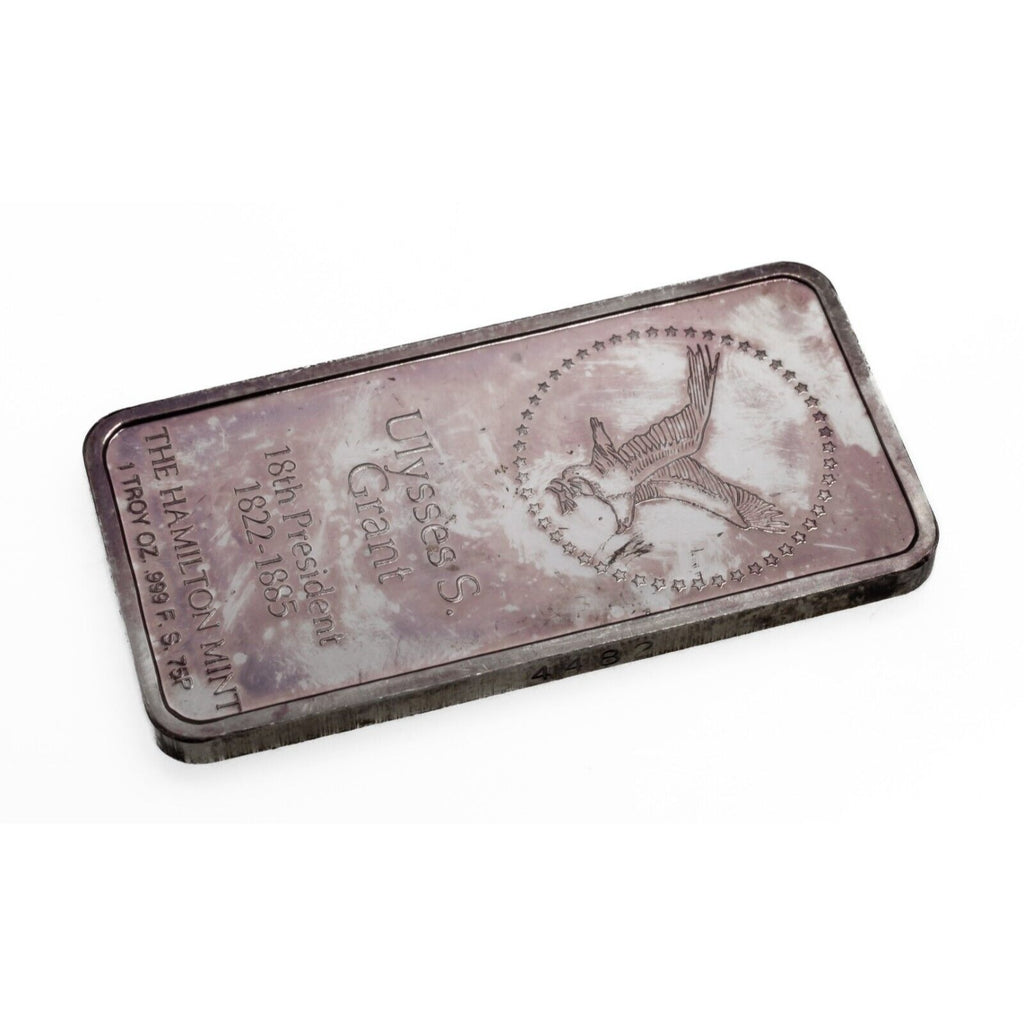Ulysses S. Grant - Hamilton Mint 1 oz. Silver Art Bar 1975