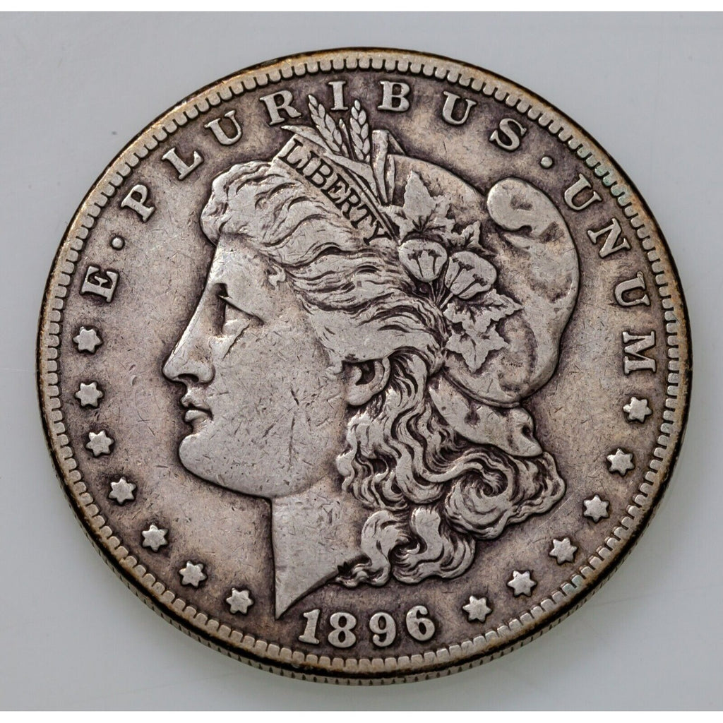 1896-S $1 Silver Morgan Dollar in Very Fine VF Condition, Natural Color