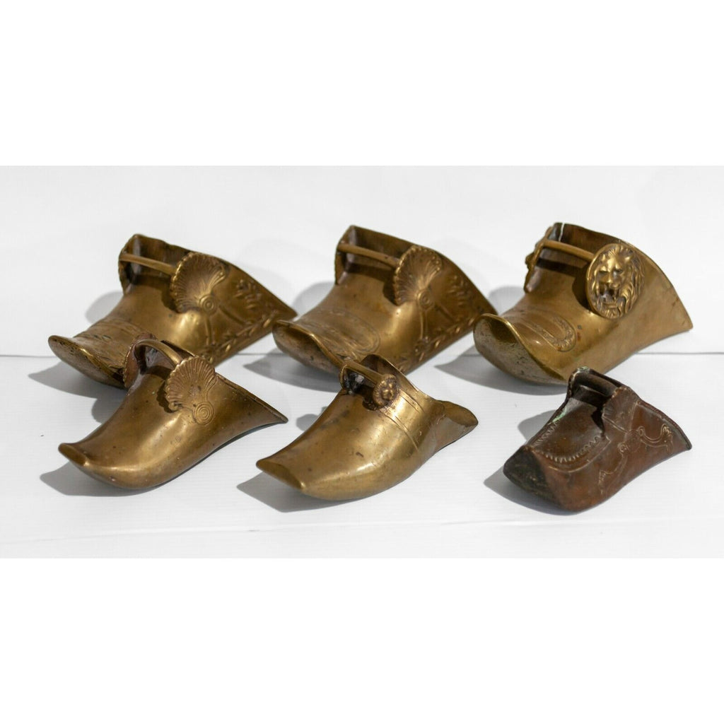 Collection of Six (6) Antique Spanish Colonial Era Brass Stirrup Circa 1600-1700