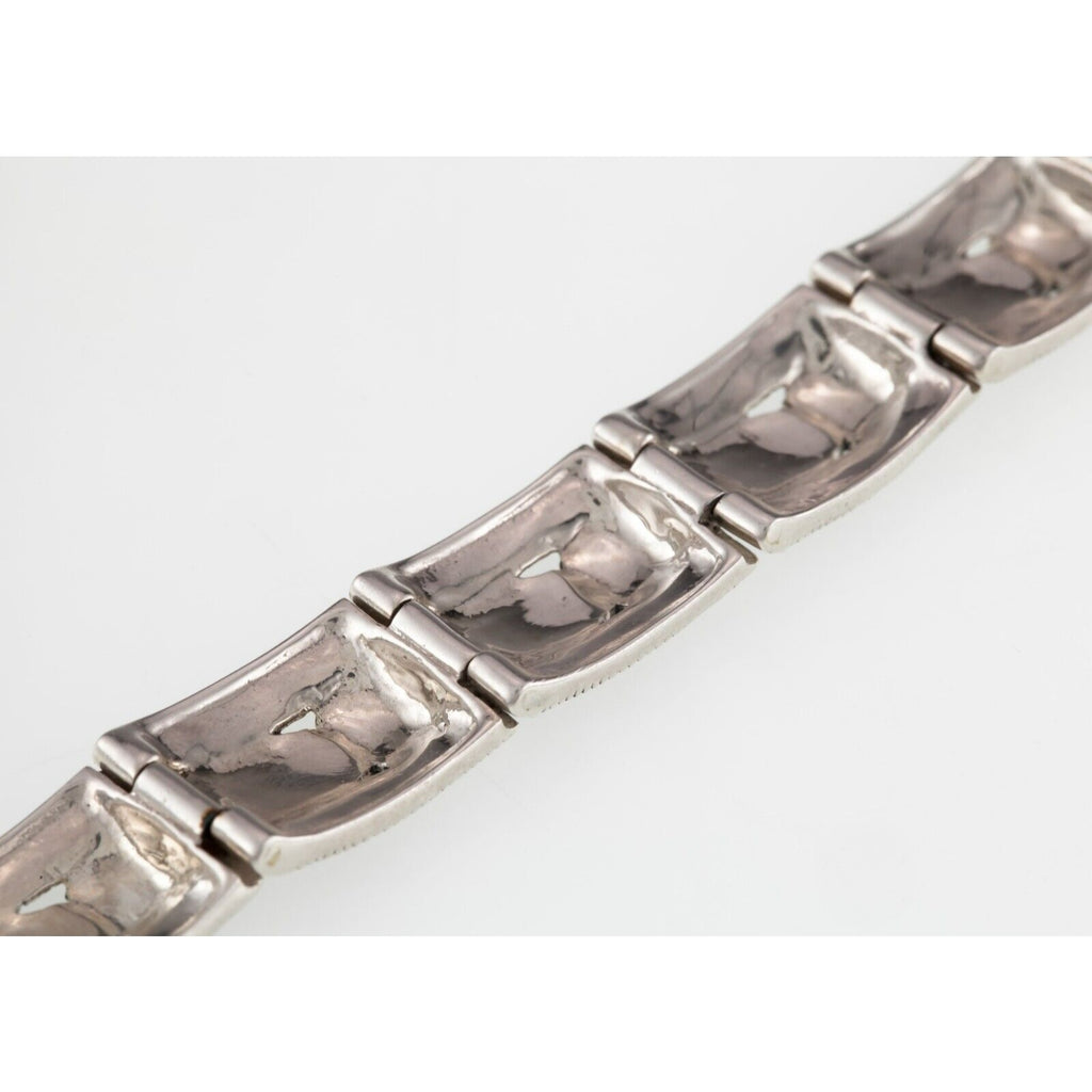 Beautiful Sterling Silver Marcasite  Bracelet, 7.25" 32.7g