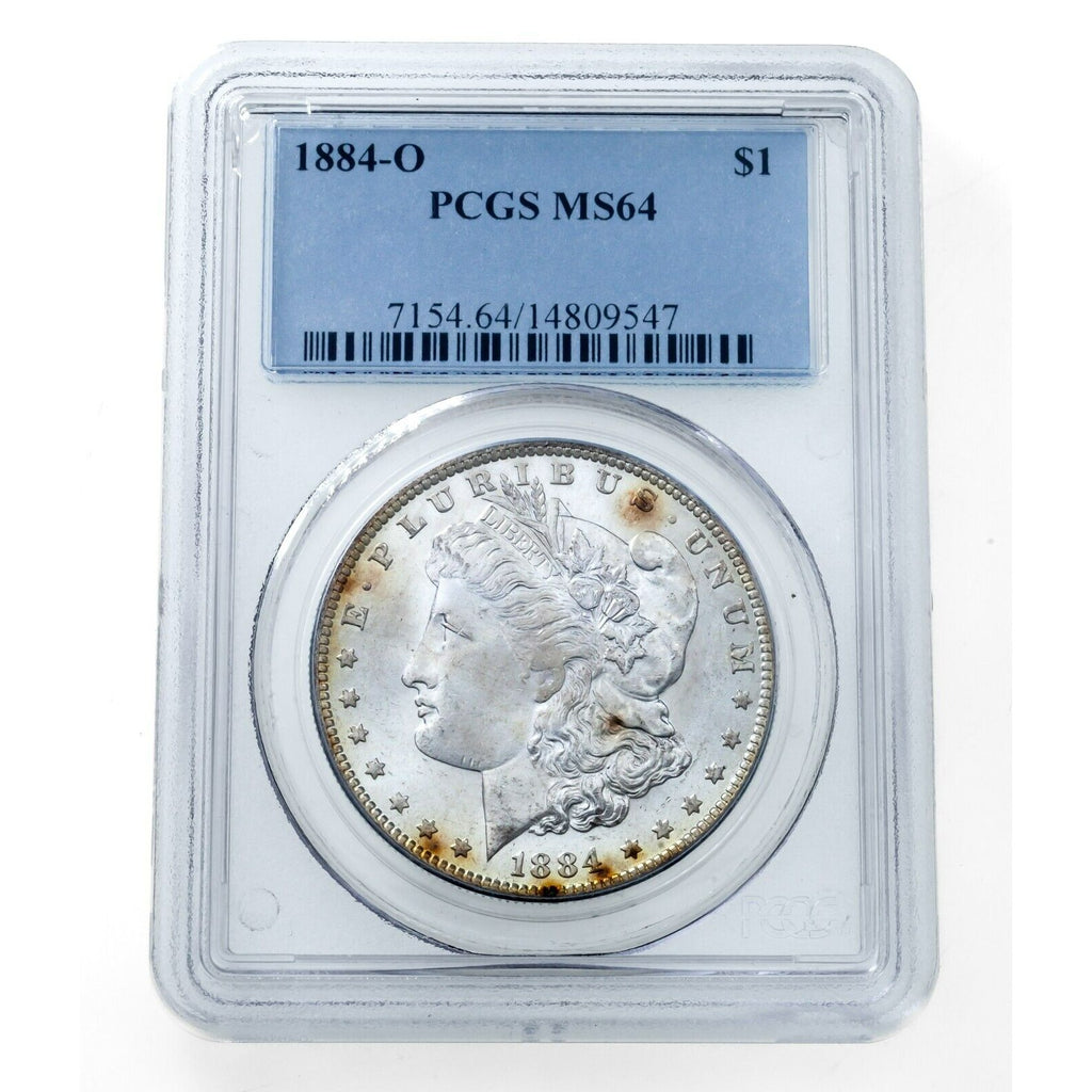 1884-O $1 Silver Morgan Dollar Graded by PCGS as MS-64! Gorgeous