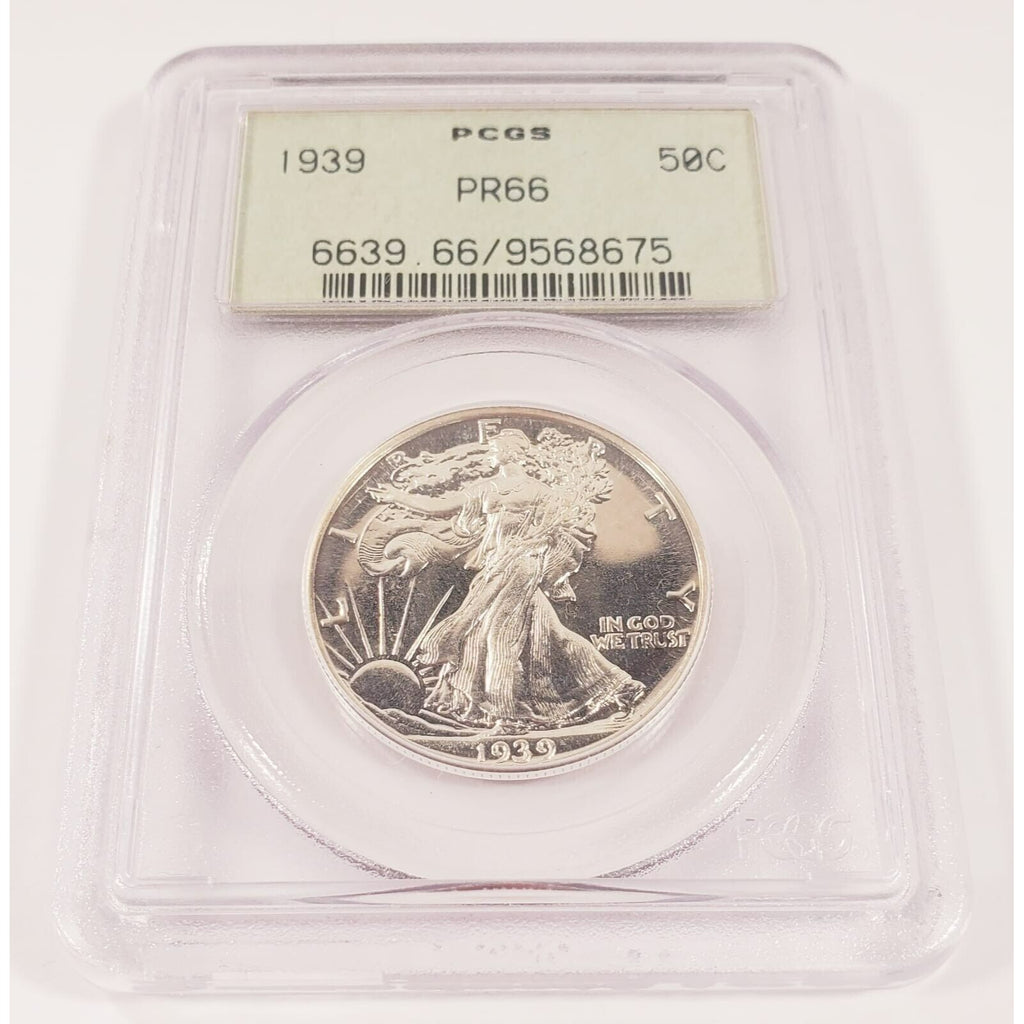 1939 50C Walking Liberty Half Dollar Proof Graded by PCGS as PR66