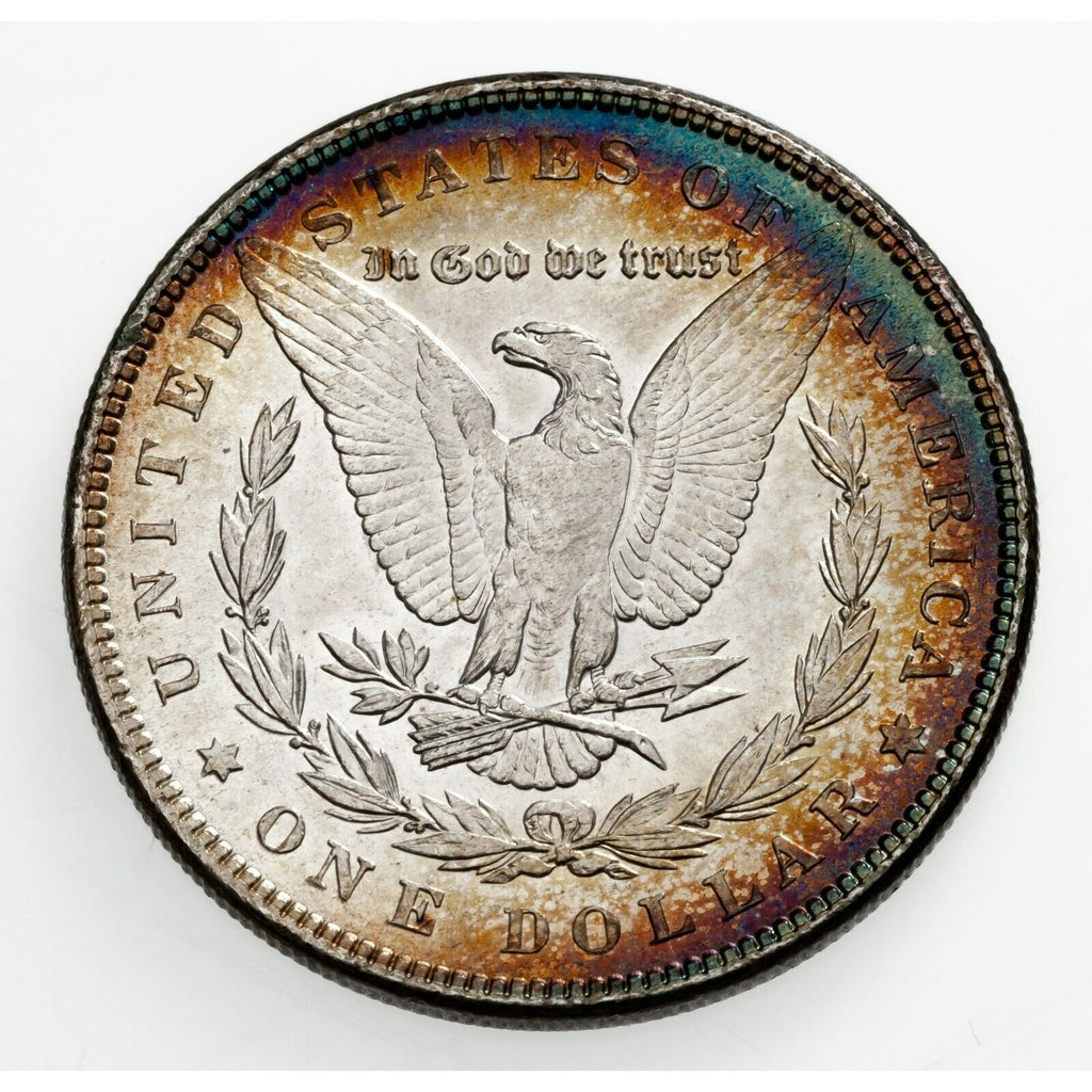 1886 $1 Silver Morgan Dollar in Choice BU Condition Toned Reverse