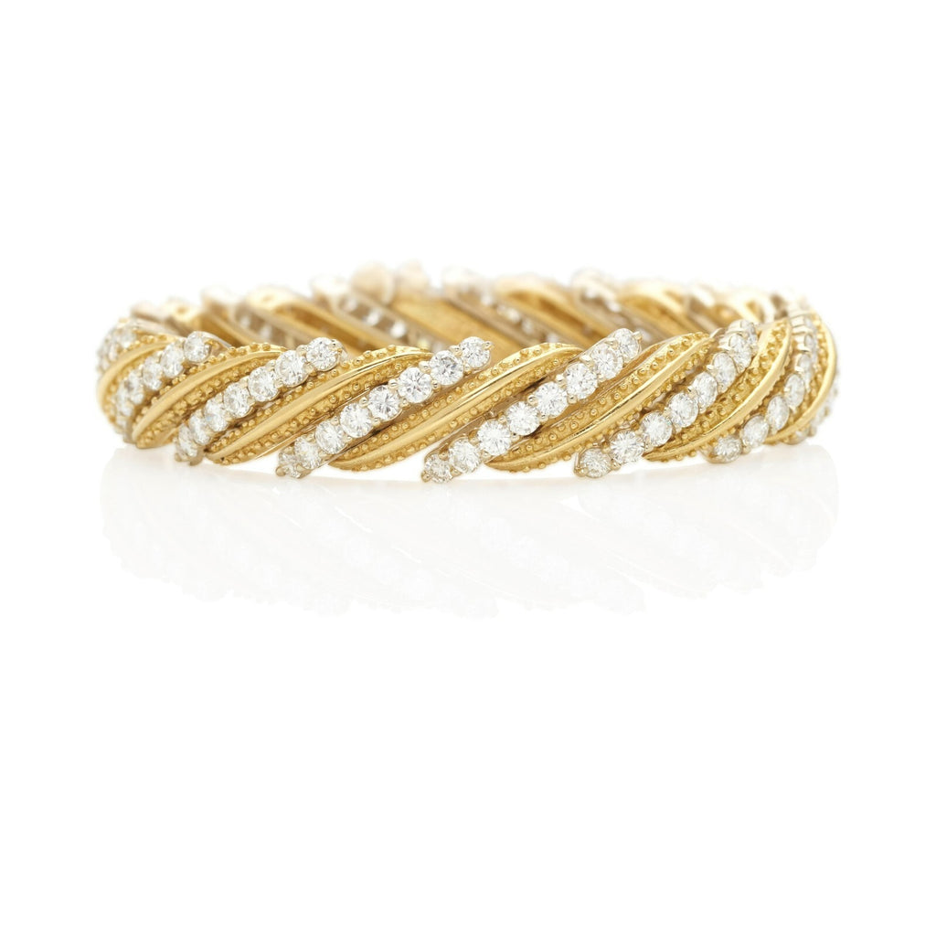 Hammerman Brothers: 18K Bi-Color Gold And Diamond Bracelet Carat Weight: 12.25c