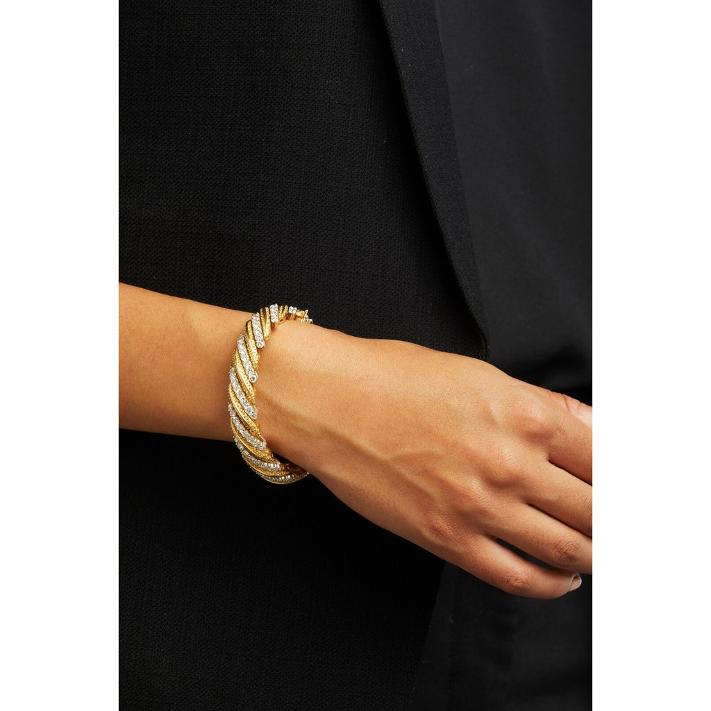 Hammerman Brothers: 18K Bi-Color Gold And Diamond Bracelet Carat Weight: 12.25c