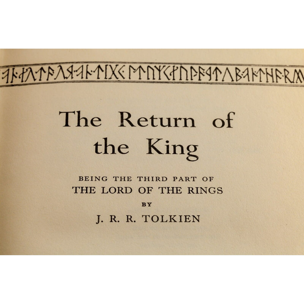 "Return of the King" by JRR Tolkien 1st Edition USA 1st Printing Includes Map