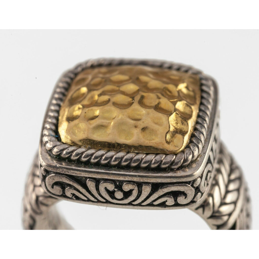 Samuel B. Reign Sterling Silver Ring 18k Gold Accents, Size 6