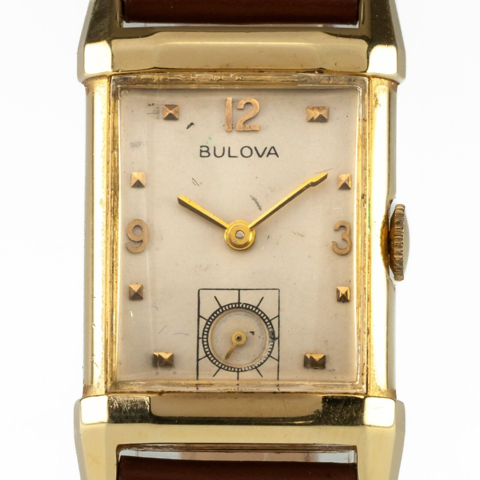 mens gold dress watch Bulova 14k Yellow Gold Men's Vintage Hand-Winding Dress Watch 7AK – DMND Limited