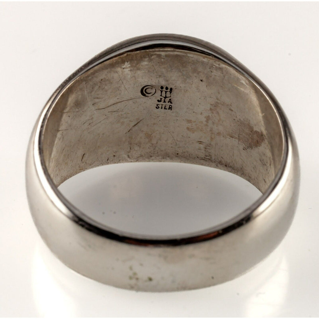 James Avery Barque of St Peter Sterling Silver Wide Band Ring 14 mm, Sz 10.50