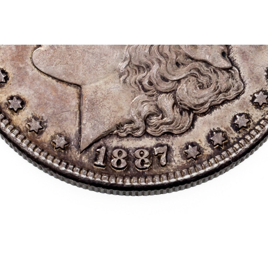 1887-S $1 Silver Morgan Dollar in Choice BU Condition, Toned on Both Sides