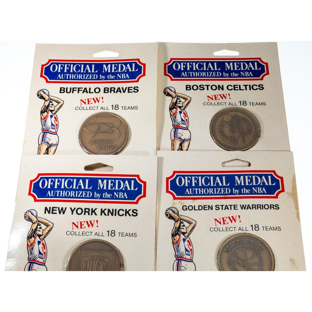 Four Official NBA Medal 39MM in BRONZE  By World Sports Mint