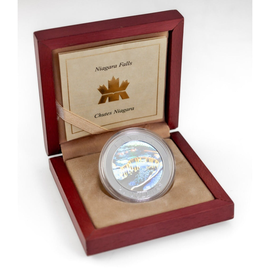 2003 Canada $10 Silver Holographic Niagara 1 Oz. w/ Box and CoA Natural Wonders