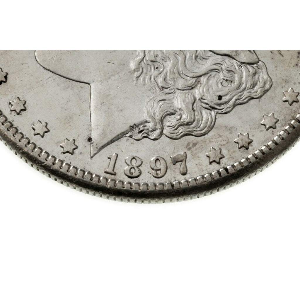 1897-S $1 Silver Morgan Dollar Choice BU, Excellent Eye Appeal Full Mint Luster