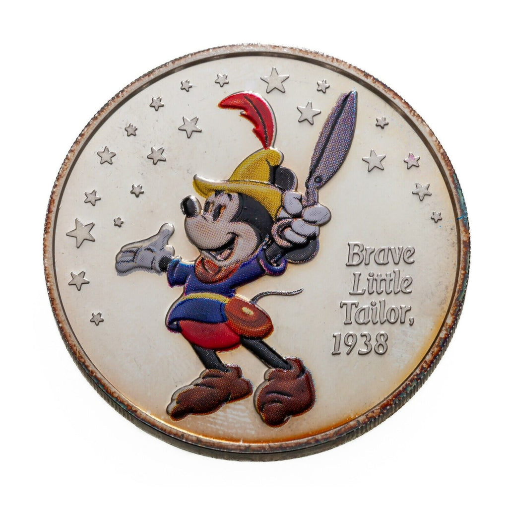 2003 Disney Mickey Mouse 75 Years - Brave Little Tailor 1938  1 Oz. Silver Round