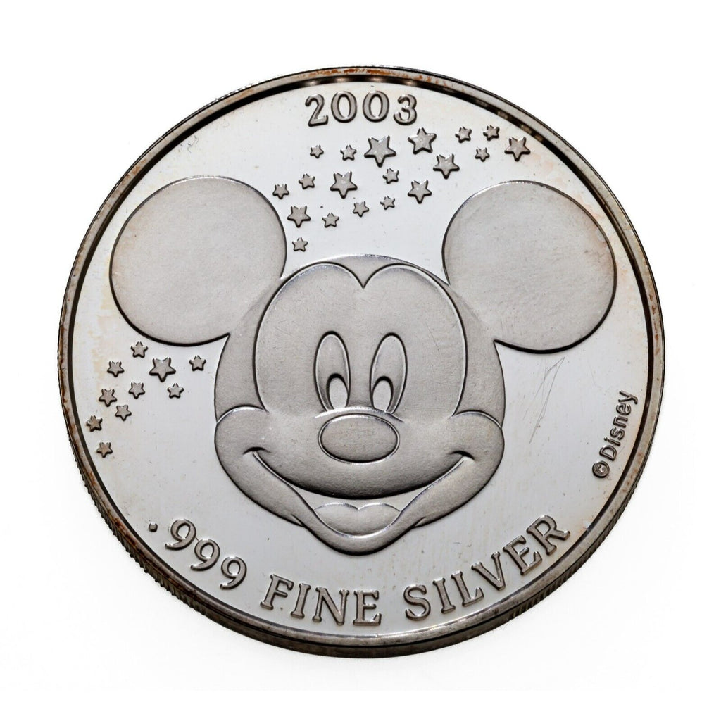 2003 Disney Mickey Mouse 75 Years - Brave Little Tailor 1938  1 Oz. Silver Round