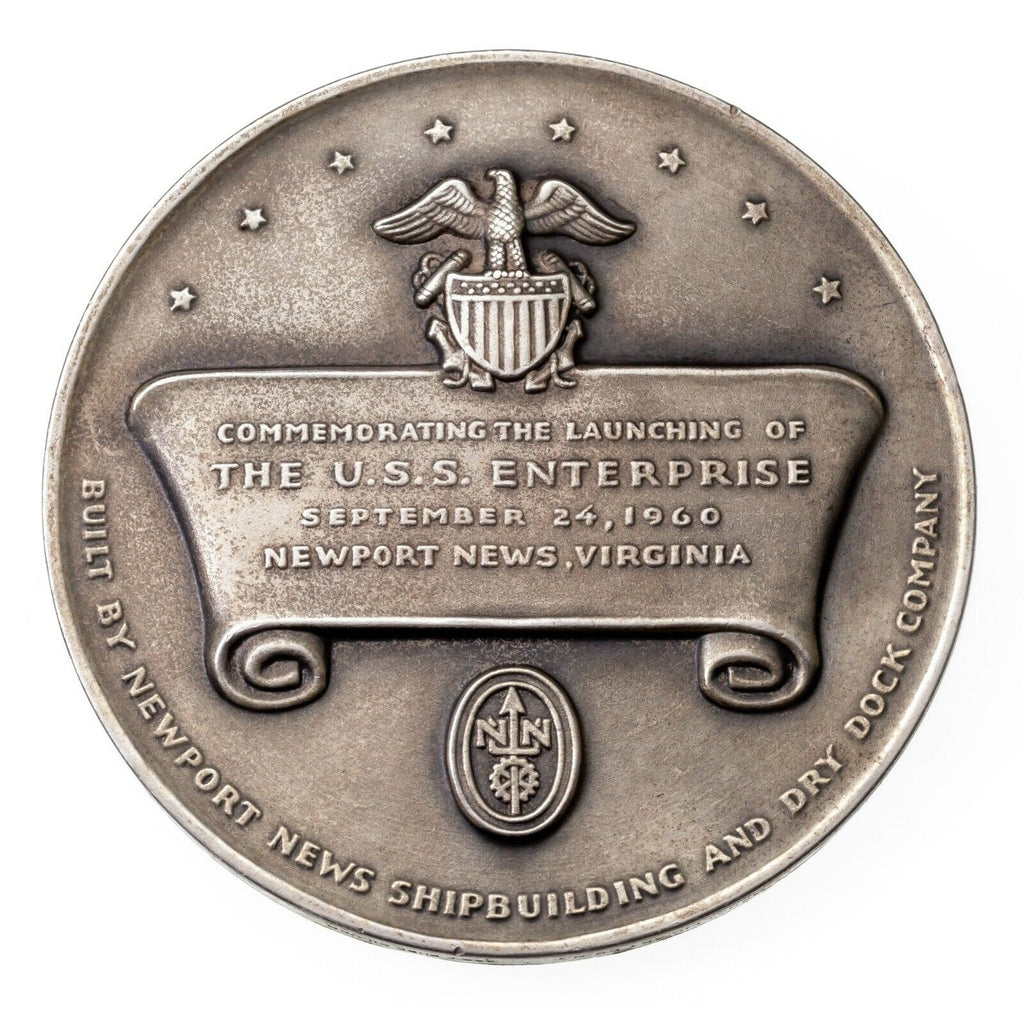 1960 Dated USS Enterprise Silver Medallic Art Company Medal
