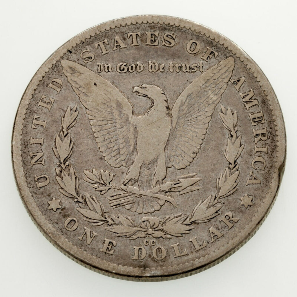 1878-CC $1 Silver Morgan Dollar in Very Good Condition, Light Gray Color