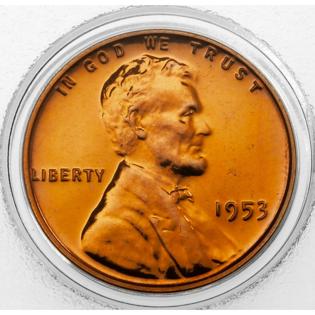 1953 US Proof Set in Gem Proof Condition, Clear Holder