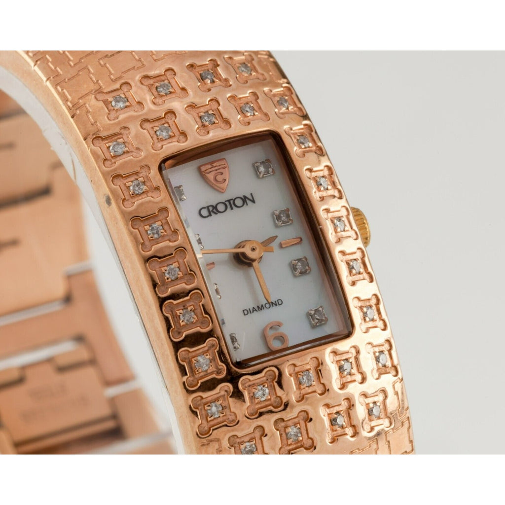 Croton Rose Gold Plated Women's Diamond Quartz Watch