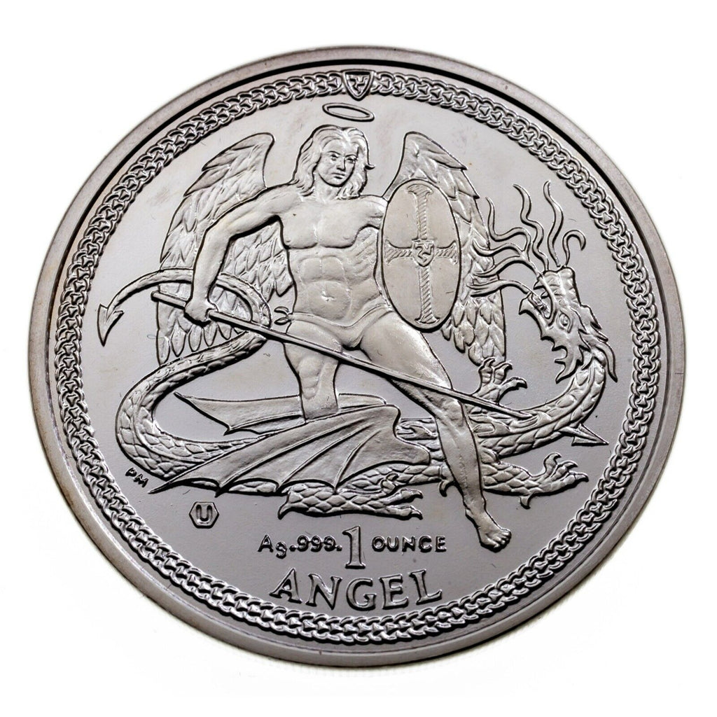 2014 Isle of Man 1 Oz. Silver Angel w/ Original Mint Packaging