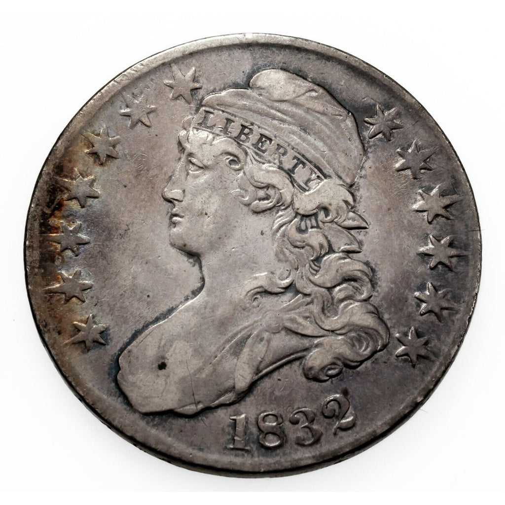 1832 50C Bust Half Dollar in Very Fine VF Condition, Gray Color, Nice Detail
