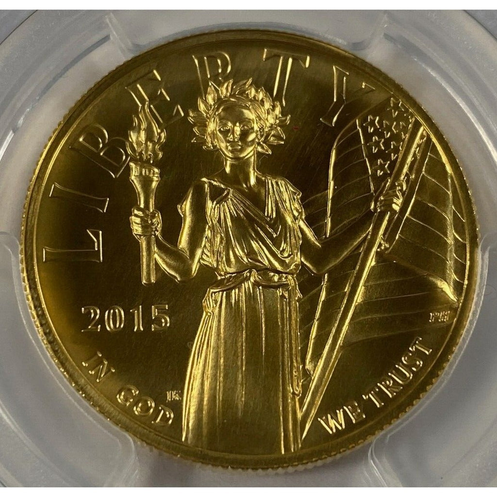 2015-W Gold $100 High Relief Liberty Graded by PCGS as MS70 First Strike