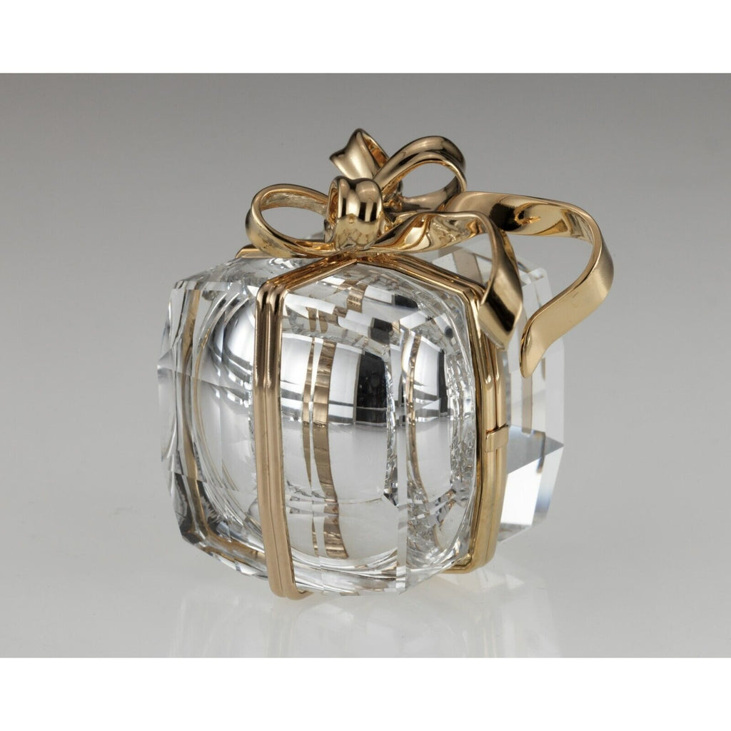 Swarovski Secrets Crystal Gold Gift Clock W/Box