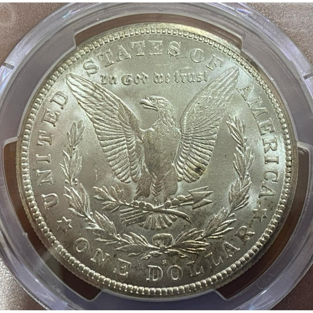 1921-S $1 Silver Morgan Dollar Graded by PCGS as MS-64