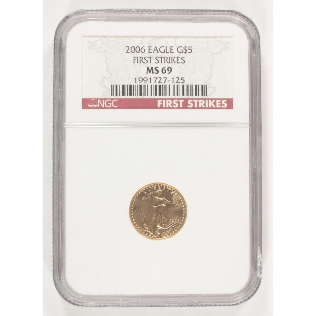 2006 1/10 Oz. G$5 Gold American Eagle Graded by NGC as MS69 First Strikes