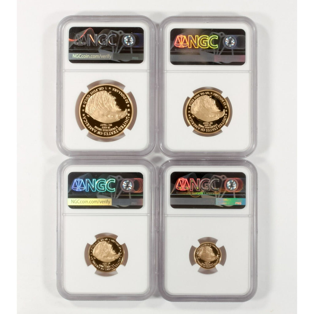 2022-W American Eagle Gold Proof Set Graded by NGC as PF70 UCam Moy Signature