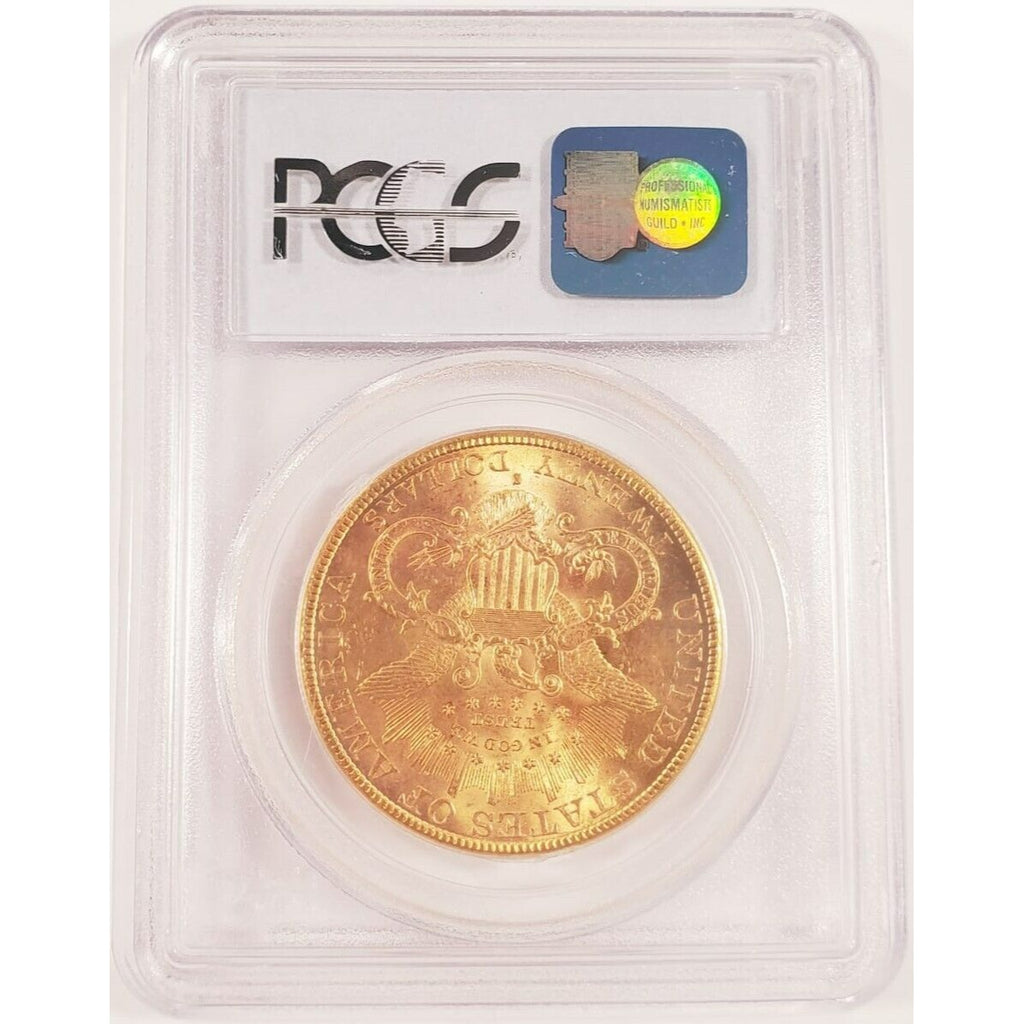 1892-S $20 Gold Liberty Double Eagle Graded by PCGS as MS-63! Early US Gold!