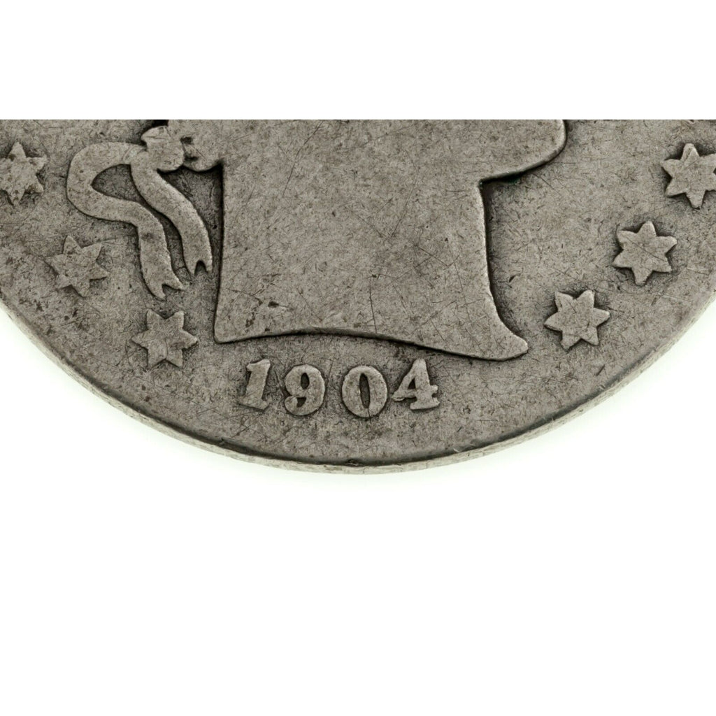 1904-S 50C Barber Half Dollar in About Good AG Condition, Natural Color