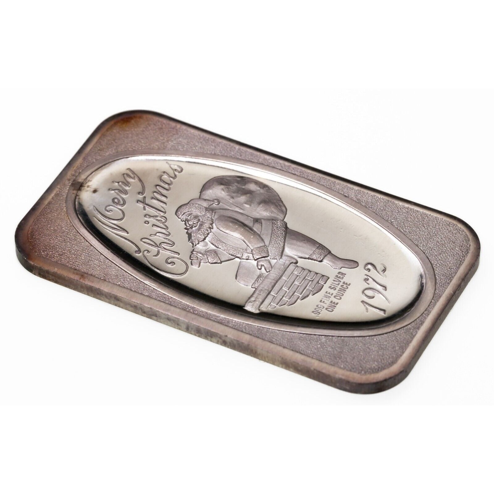 1972 Merry Christmas By Madison Mint 1 oz. Silver Art Bar – DMND