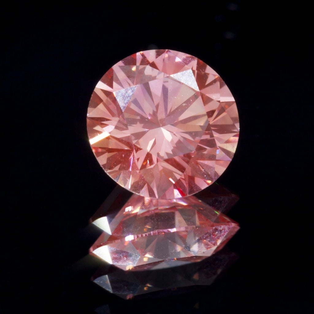 GIA-Certified 1.52 Fancy Vivid Pink Round Loose Lab-Grown Diamond VVS2