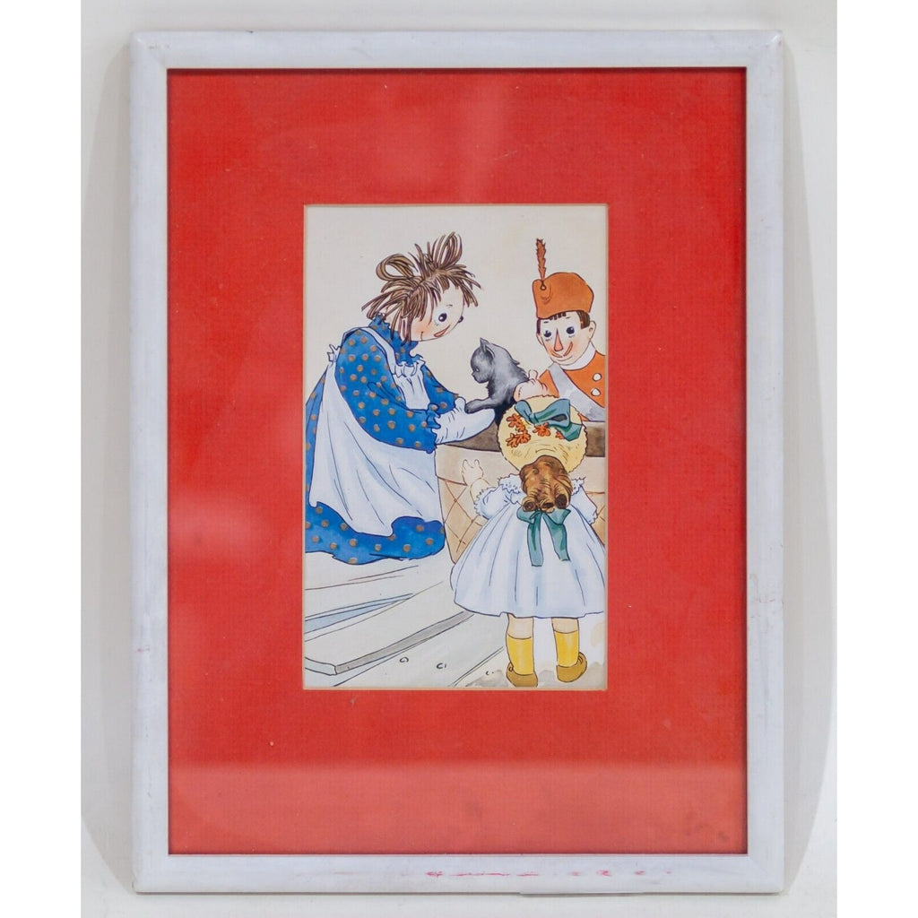Lot of 3 Framed Raggedy Ann Prints by Johnny Gruelle Gorgeous!
