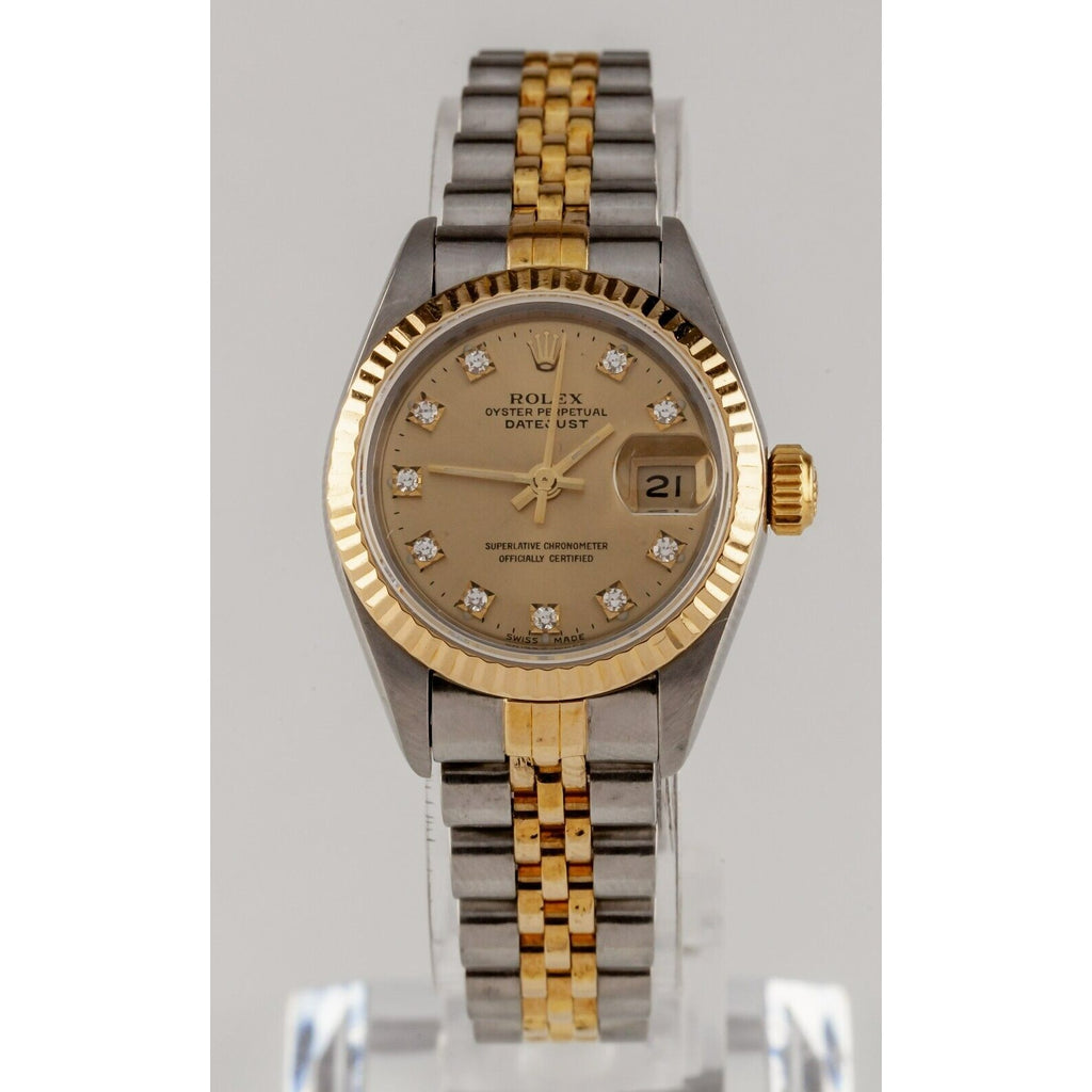 Rolex Women's Two-Tone Datejust w/ Diamond Dial Jubilee Band 69173