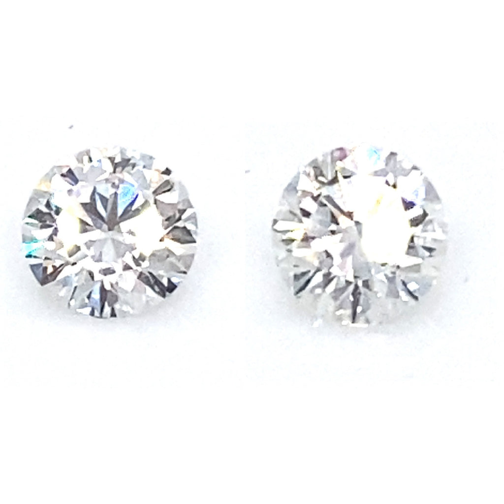Lot of 2 CVD Lab Grown Round Cut Diamonds IGI Certified TCW = 2.36 Cts E-F VVS2
