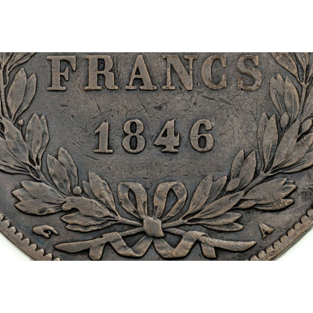 1846-A France 5 Francs Silver Coin (VF) Very Fine KM 749.1