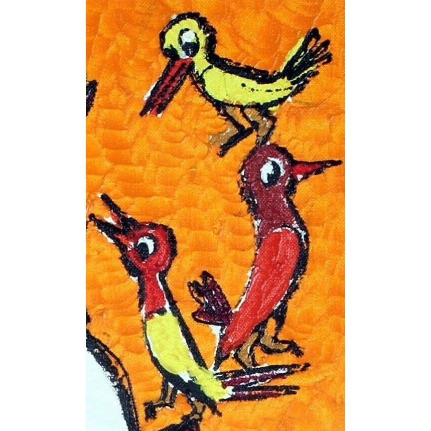 Jovan Obican: The Happy Family - Acrylic Painting Signed