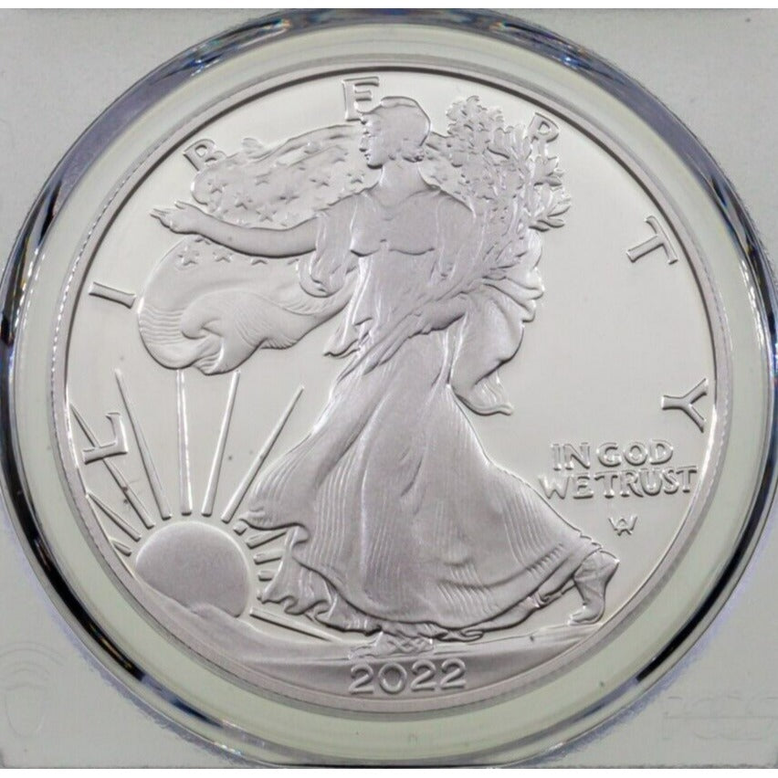 2022-S Silver American Eagle Graded by PCGS as PR70DCAM Advanced Release