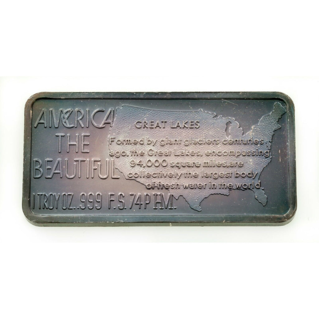 1974-75 Hamilton Mint America The Beautiful 1oz Silver Art Bars Lot of 3 Bars