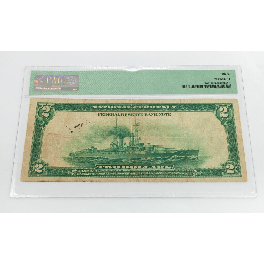 1918 $2 National Currency Fr #762 Graded by PMG as Choice Fine 15 Large Size