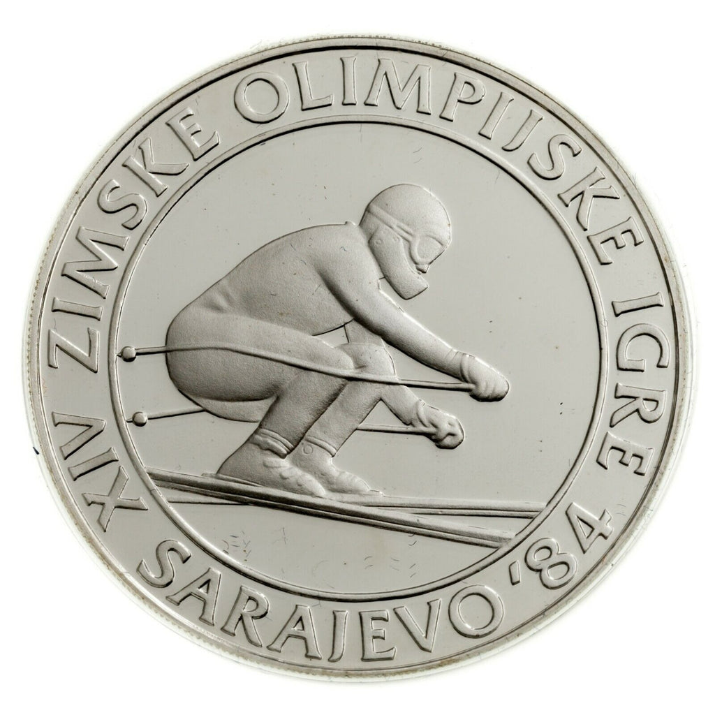 1984 Yugoslavia Sarajevo Olympic Winter Games Silver Proof Coin Set of 15 w/Case