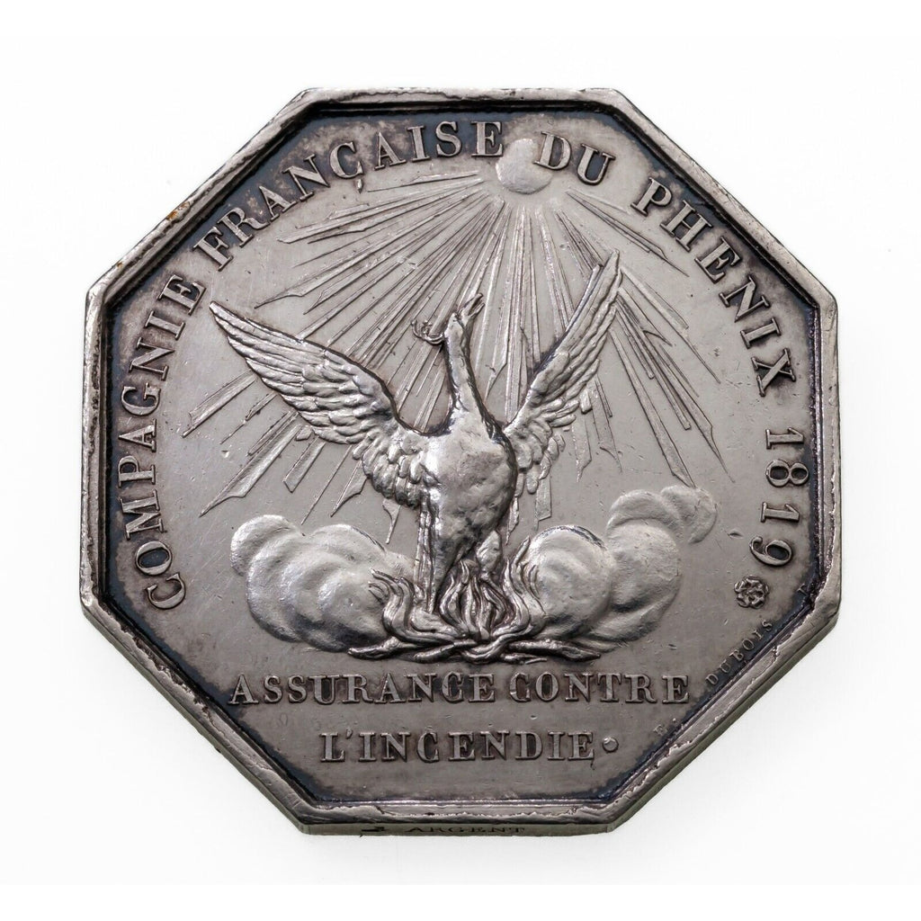 1819 France Louis Philippe I Medal/Jeton Phénix Insurance Company Silver Token
